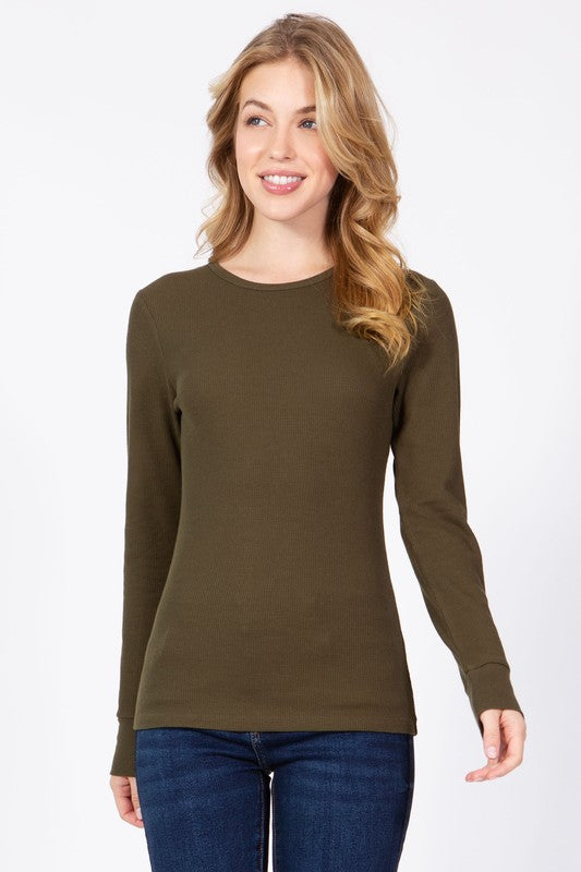 7206 -Long Sleeve Round Neck Thermal Top