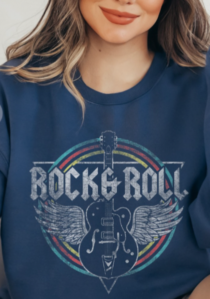7006 - Rock and Roll/Freebird Crewneck Sweatshirt