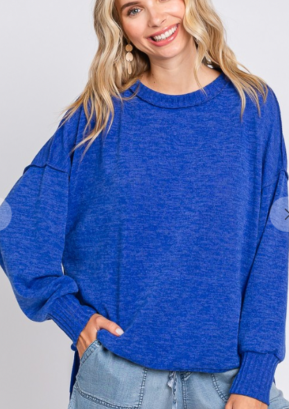 7087 - Reverse Seam Sweater