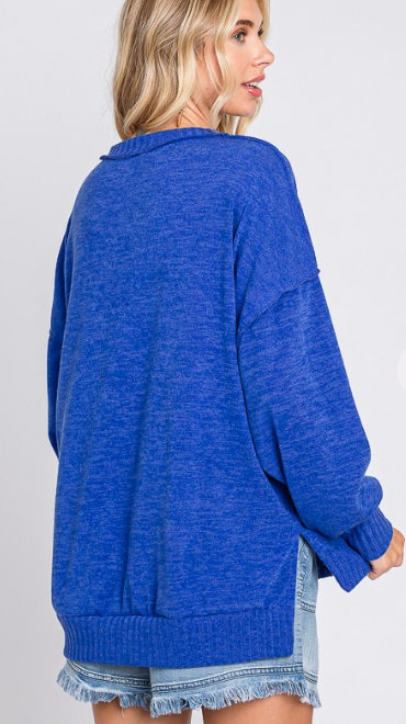7087 - Reverse Seam Sweater