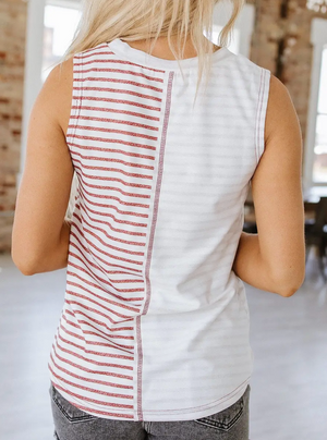7691 -Nixon Striped Tank Top