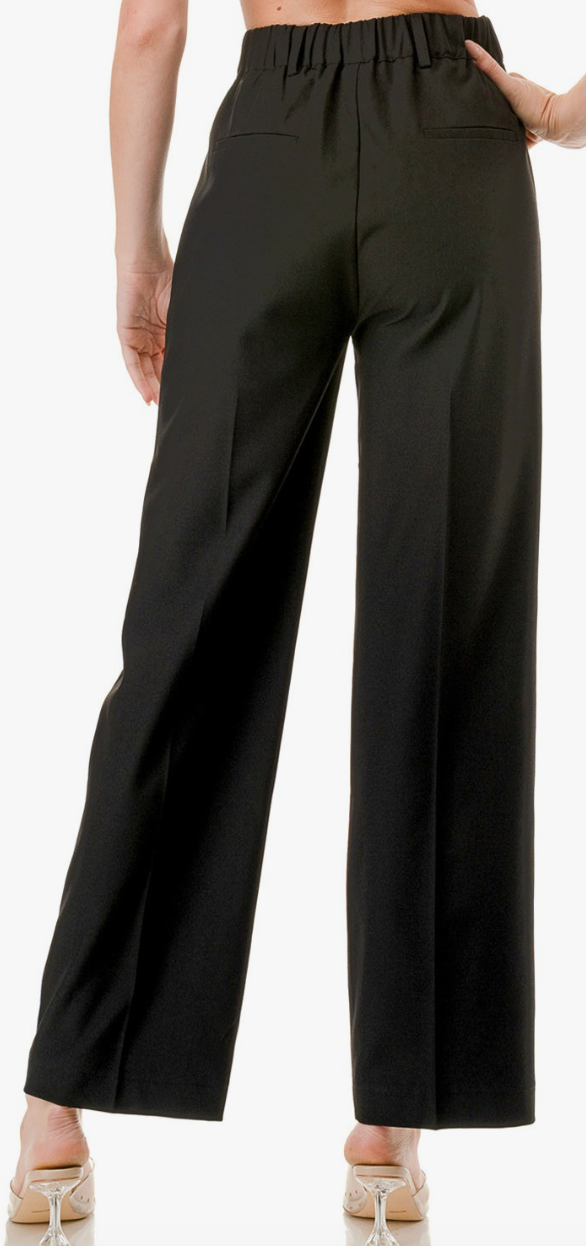 7241 - Pleated Black Pants