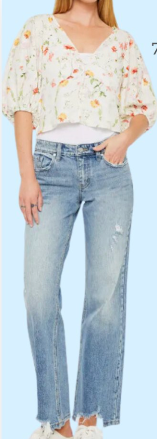 7563 - MID RISE TRUE STRAIGHT JEANS