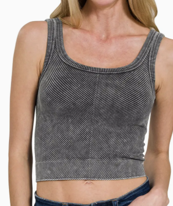 7605 - Stone Washed Bra/Tank Top