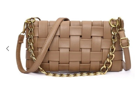 7614 - Vegan Leather Weaved Bag