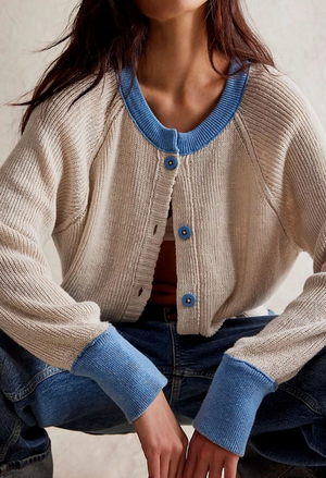 7620 - Contrast Trim Cardi