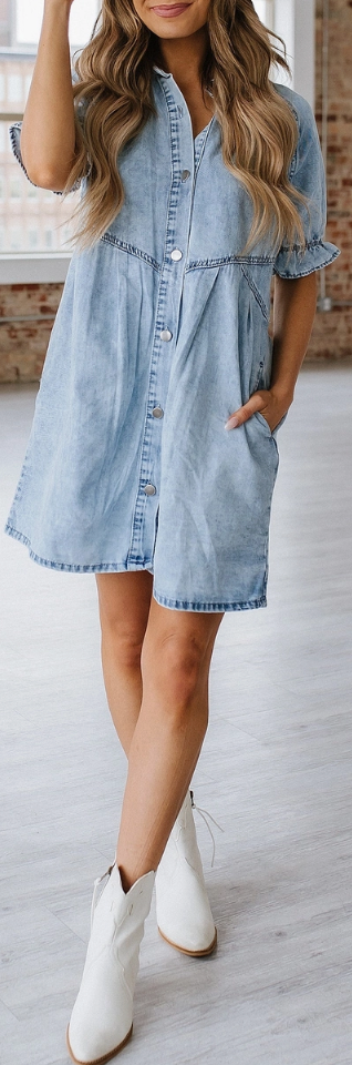 7655 - Adorabe Denim Dress