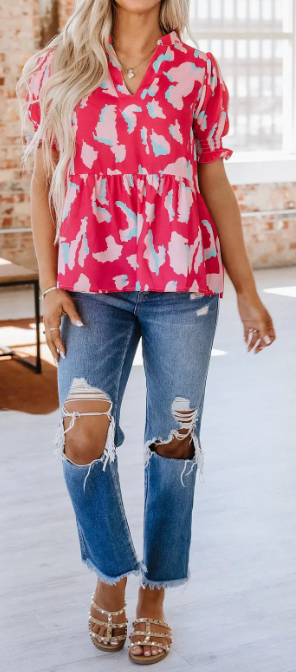 7673 - FLoral Top