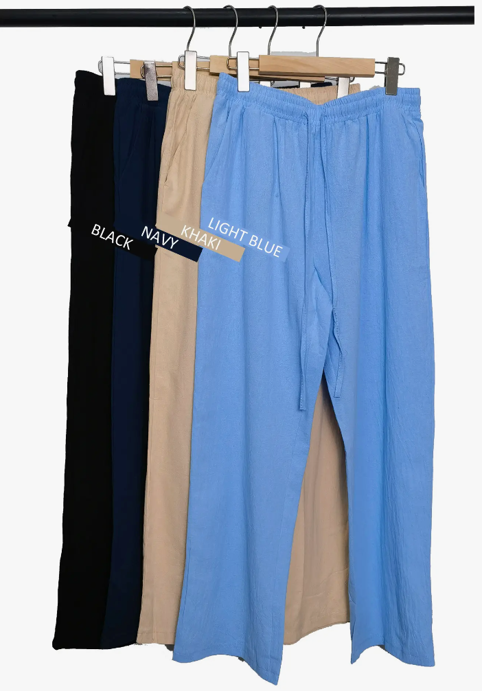 6798 - Breezy Solid Color Woven Pants
